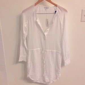 NWT James Perse white tunic dress. Sz 0